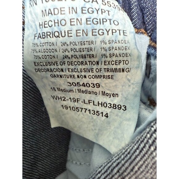 Lee Straight Leg Relaxed Fit Mid Rise Women's Dark Wash Jeans Size 16 - Picture 12 of 12